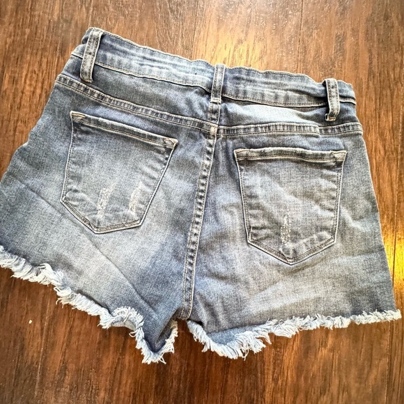 Kancan Size 7- pre loved-Denim Frayed Hem Women's Shorts - Picture 7 of 11